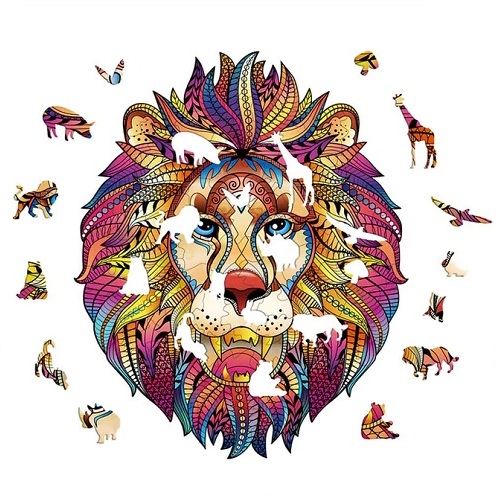 puzzle de animales unidragon leon